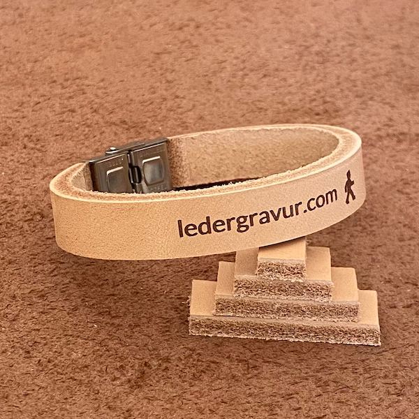 Personalisiertes naturbelassenes 5mm Lederarmband