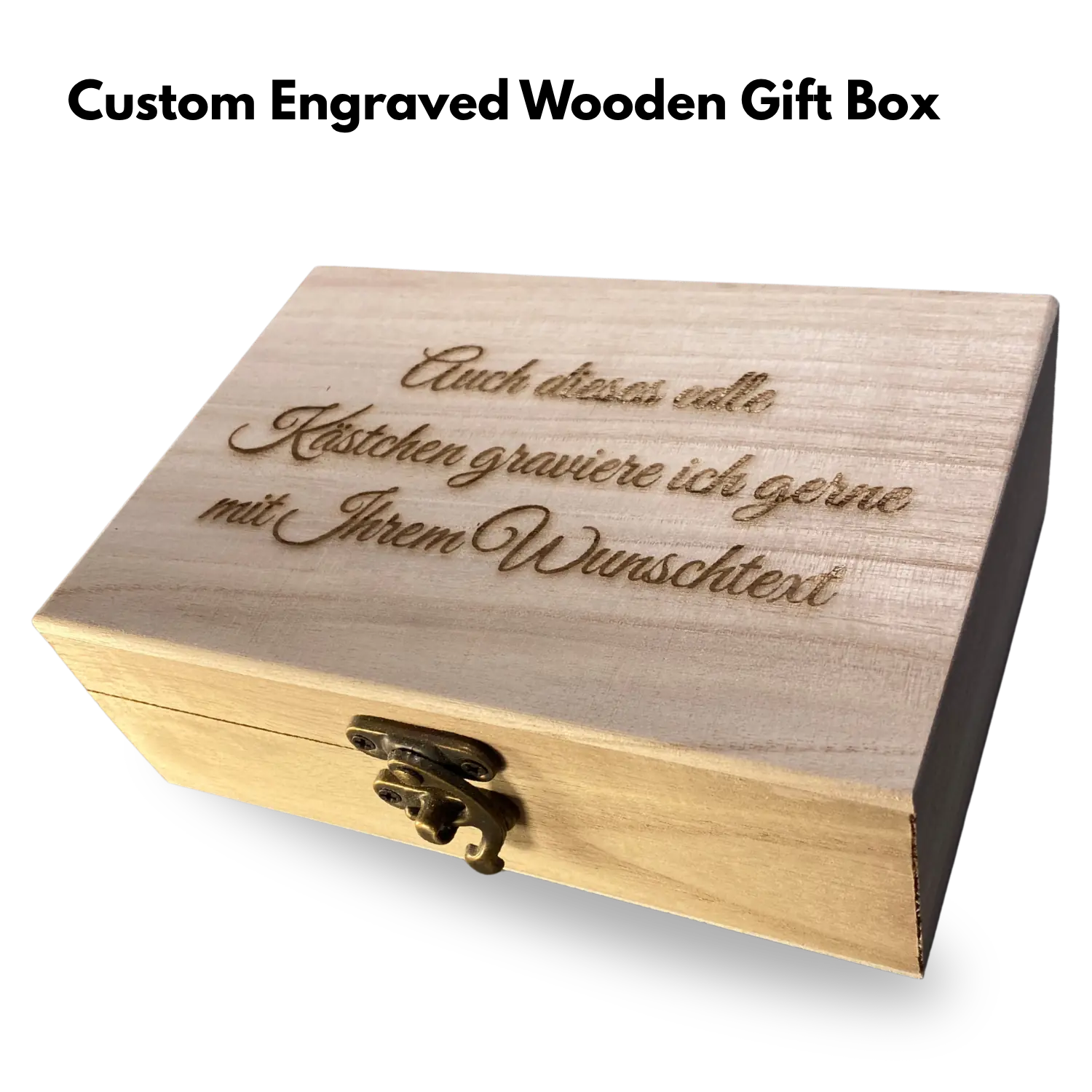 Personalisierte Holz Geschenkbox mit Gravur von ledergravur.com