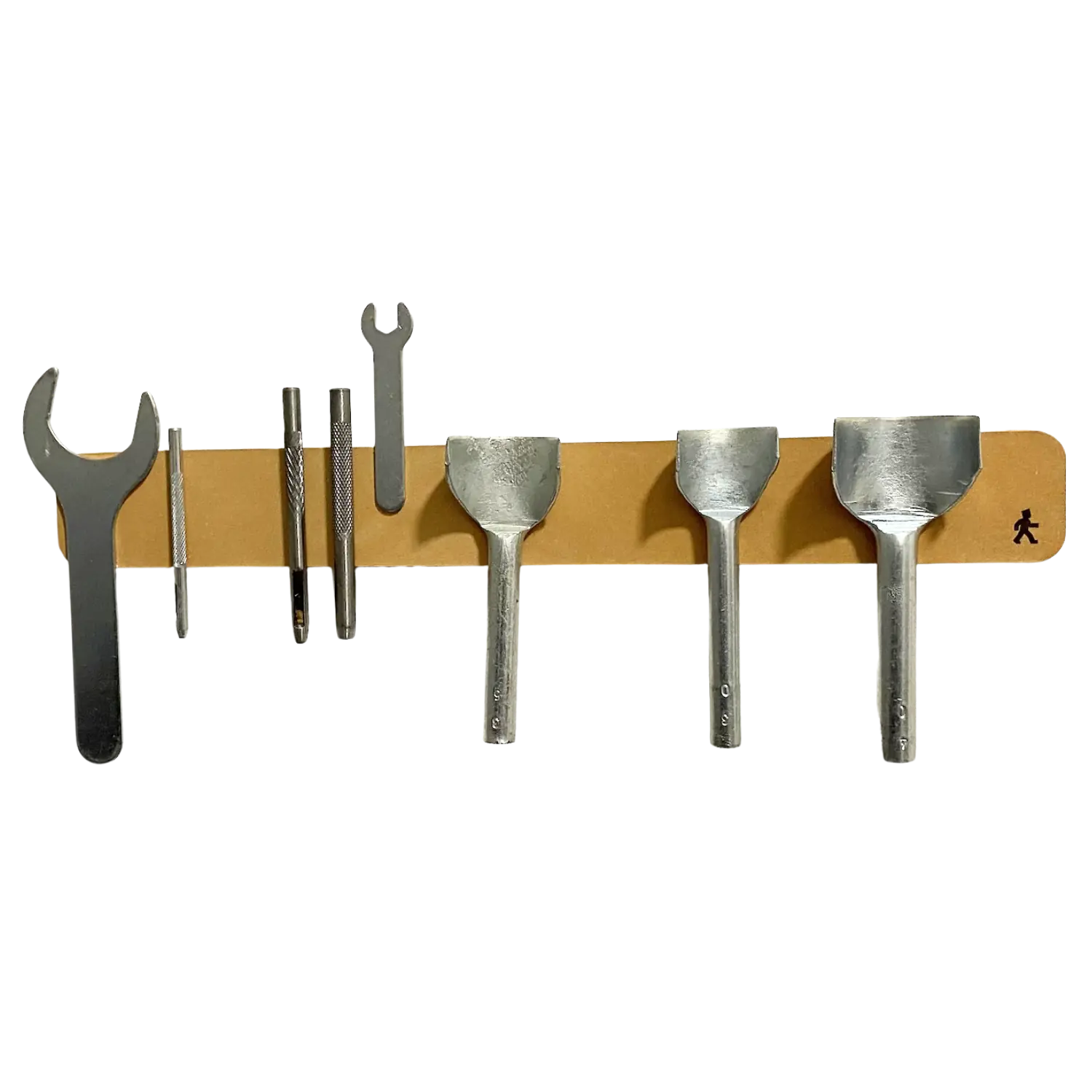 Bad Organizer Leder magnetisch für Feilen Scheren und Pinzetten mit Wunschgravur natur 33cm-Leiste mit Werkzeug