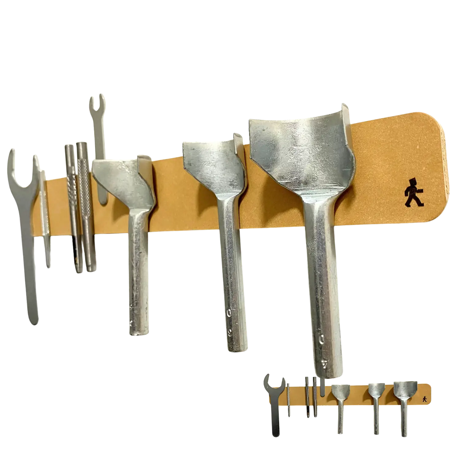 Bad Organizer Leder magnetisch mit Wunschgravur natur 33cm-Leiste mit Werkzeug