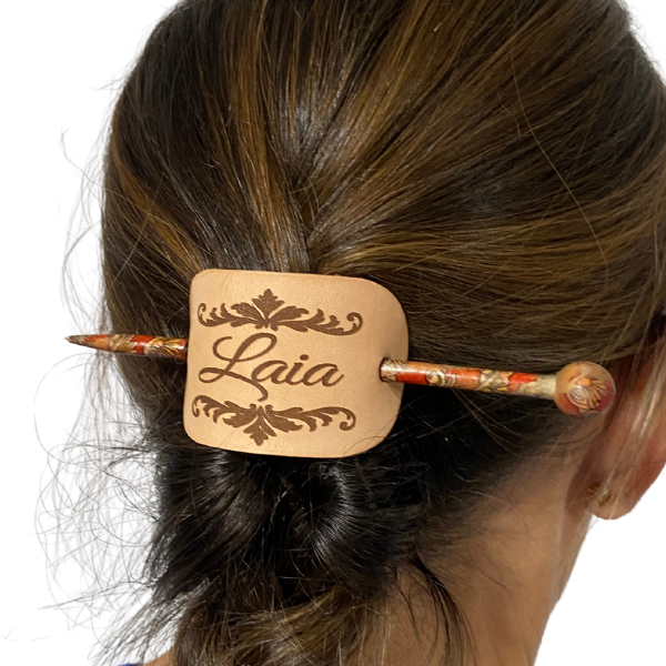 Leder Haarspange – Bild 3